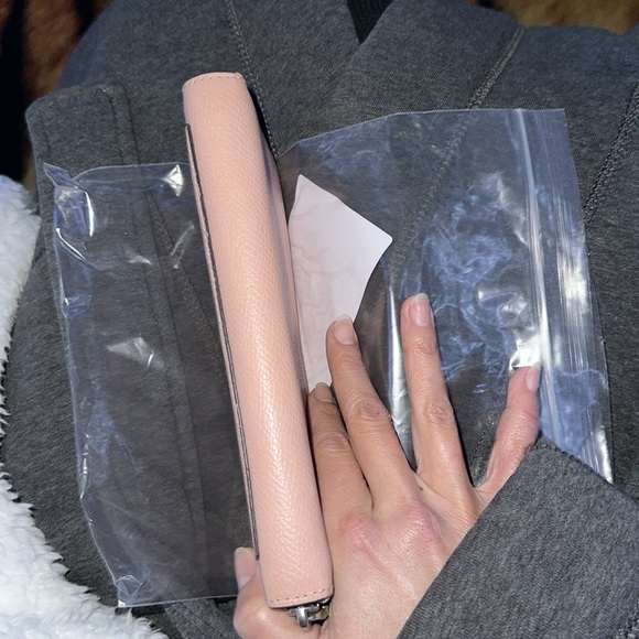 Coach pink long wallet with silver hardware signature monogram brown lined ๐ - Picture 6 of 12